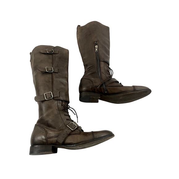 All Saints Spitalfields Women's  Boots Knee-High brown Leather Size 40 (9.5) - Picture 7 of 14